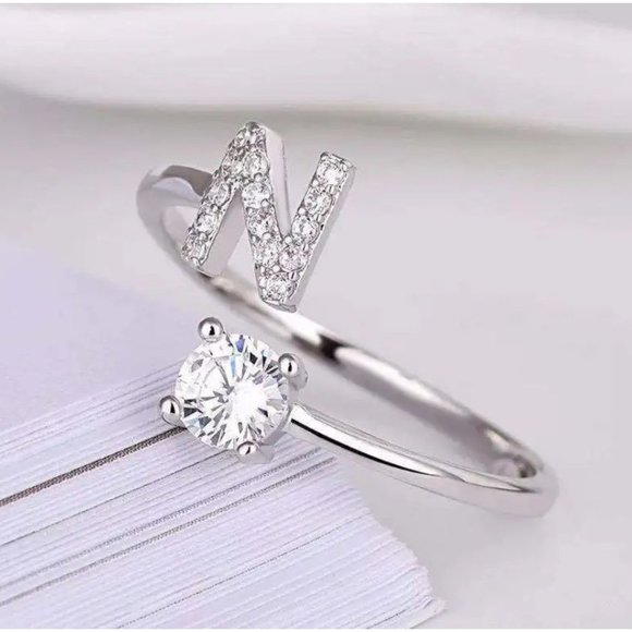 Initials Name Letter Ring - Picture 14 of 16